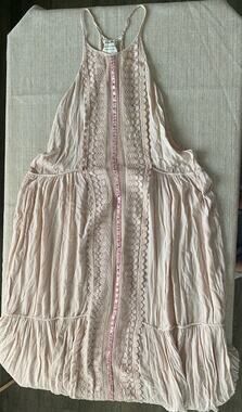 Muche et Muchette Boho Mirrored Tiered Maxi Dress Halter One Size
